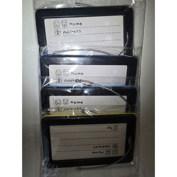 4 Pack TSA Approved, Kids Luggage Tags for suitcases Cute Travel Name Tag - Picture 2 of 10